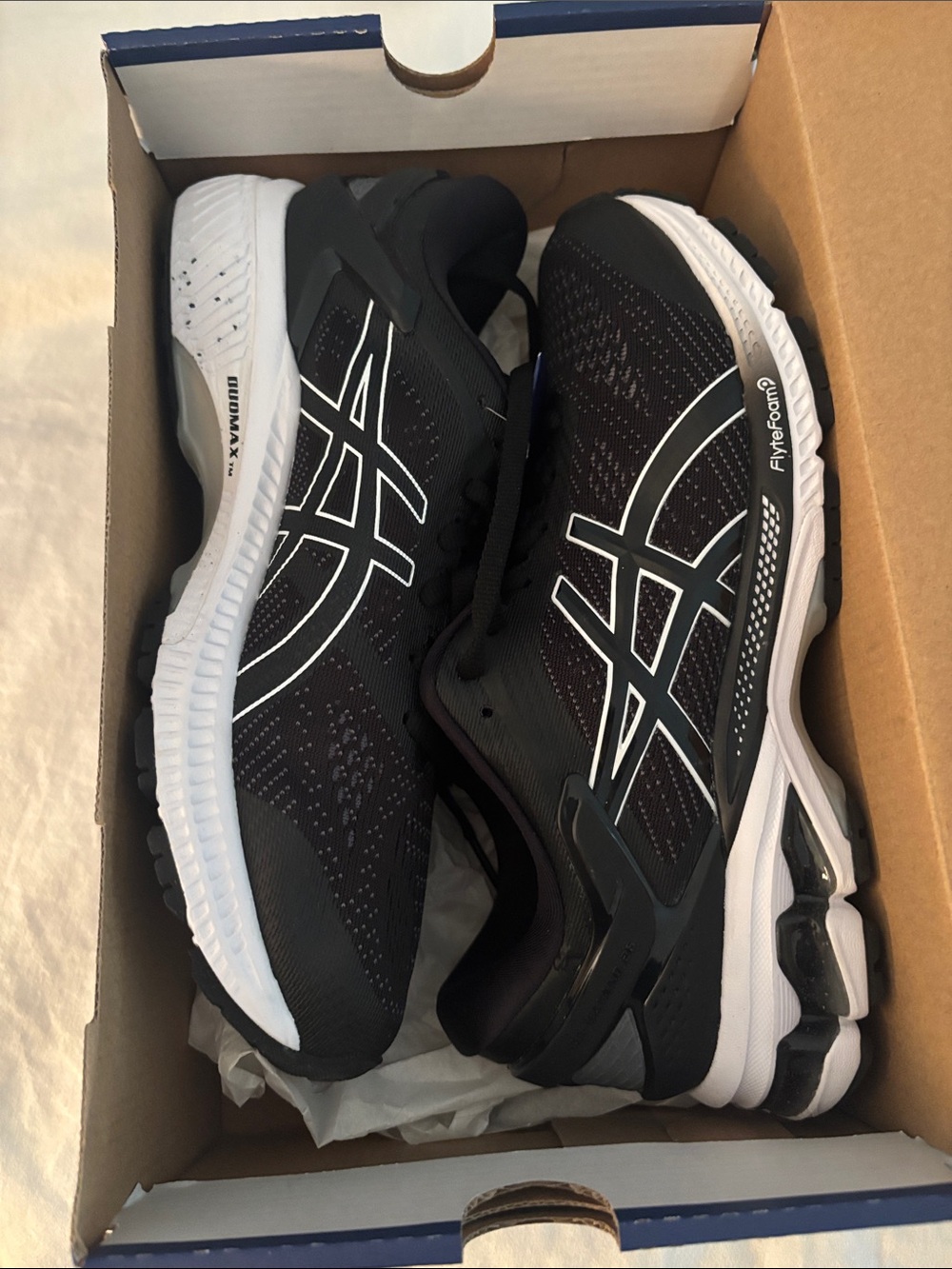 Asics Black and White Women’s Running Sneakers